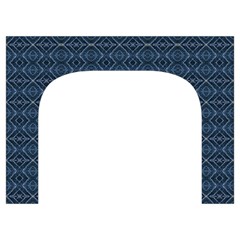 Blue Diamonds Motif Fancy Pattern Design Toiletries Pouch from ArtsNow.com Front