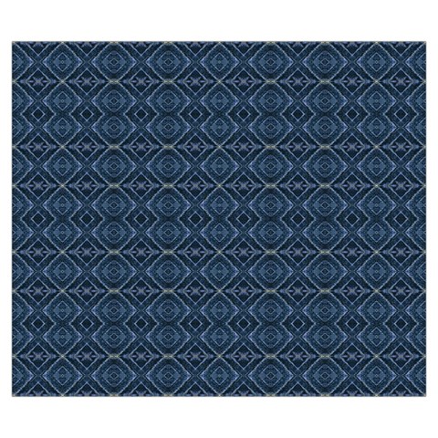 Blue Diamonds Motif Fancy Pattern Design Zipper Large Tote Bag from ArtsNow.com Back