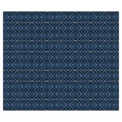 Blue Diamonds Motif Fancy Pattern Design Zipper Large Tote Bag from ArtsNow.com Back