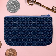 Blue Diamonds Motif Fancy Pattern Design Large Coin Purse from ArtsNow.com Back