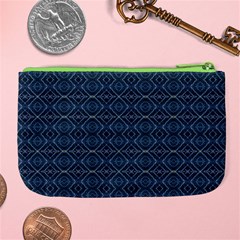 Blue Diamonds Motif Fancy Pattern Design Large Coin Purse from ArtsNow.com Back