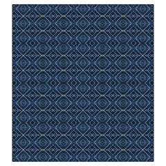Blue Diamonds Motif Fancy Pattern Design Drawstring Pouch (2XL) from ArtsNow.com Front