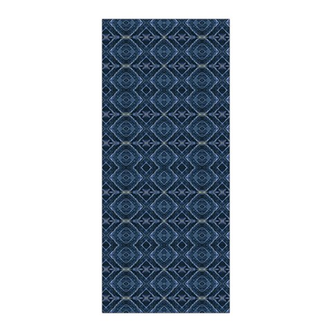 Blue Diamonds Motif Fancy Pattern Design Pleated Skirt from ArtsNow.com Back Pleats