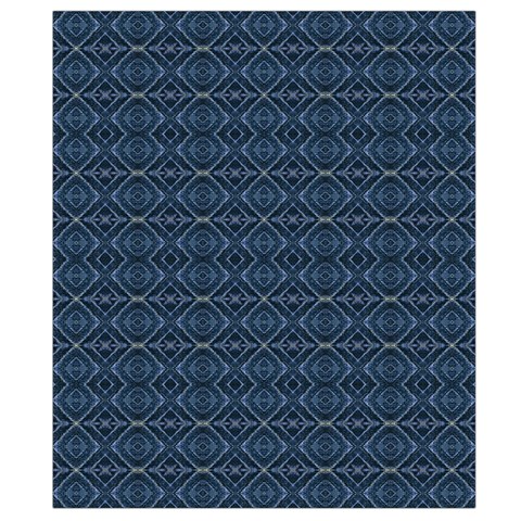 Blue Diamonds Motif Fancy Pattern Design Waist Pouch (Small) from ArtsNow.com Back Strap