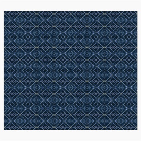 Blue Diamonds Motif Fancy Pattern Design Roll Up Canvas Pencil Holder (S) from ArtsNow.com Front