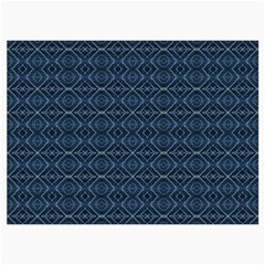 Blue Diamonds Motif Fancy Pattern Design Roll Up Canvas Pencil Holder (M) from ArtsNow.com Front