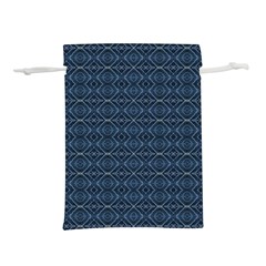 Blue Diamonds Motif Fancy Pattern Design Lightweight Drawstring Pouch (S) from ArtsNow.com Front