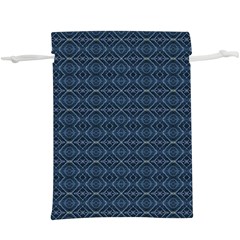 Blue Diamonds Motif Fancy Pattern Design Lightweight Drawstring Pouch (XL) from ArtsNow.com Back