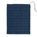 Blue Diamonds Motif Fancy Pattern Design Drawstring Pouch (4XL)