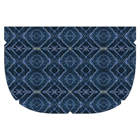 Blue Diamonds Motif Fancy Pattern Design Make Up Case (Small) from ArtsNow.com Side Right