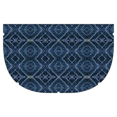 Blue Diamonds Motif Fancy Pattern Design Make Up Case (Medium) from ArtsNow.com Side Left