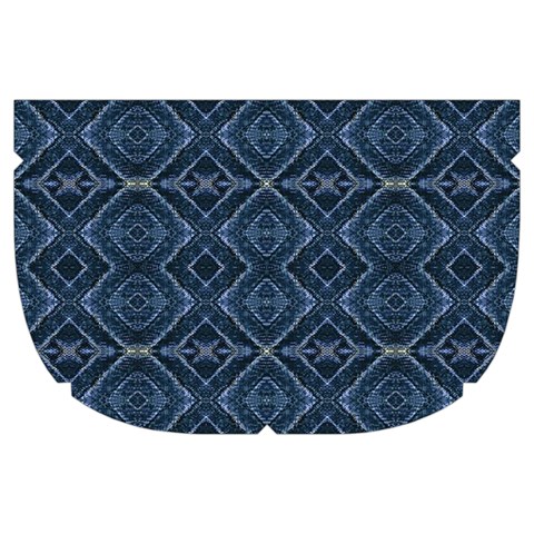 Blue Diamonds Motif Fancy Pattern Design Make Up Case (Large) from ArtsNow.com Side Left