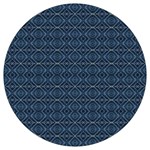 Blue Diamonds Motif Fancy Pattern Design Round Trivet