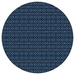 Blue Diamonds Motif Fancy Pattern Design Round Trivet