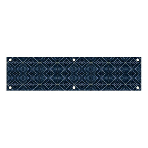 Blue Diamonds Motif Fancy Pattern Design Banner and Sign 4  x 1  from ArtsNow.com Front