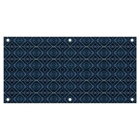 Blue Diamonds Motif Fancy Pattern Design Banner and Sign 4  x 2  from ArtsNow.com Front