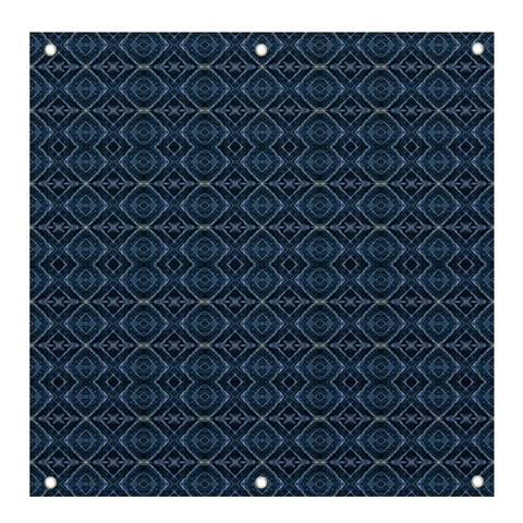 Blue Diamonds Motif Fancy Pattern Design Banner and Sign 4  x 4  from ArtsNow.com Front