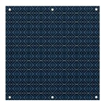 Blue Diamonds Motif Fancy Pattern Design Banner and Sign 4  x 4 