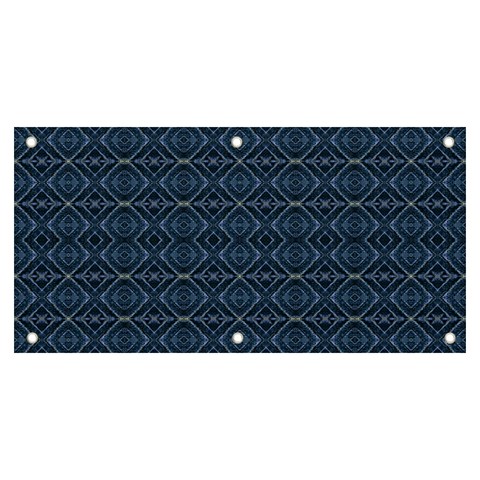 Blue Diamonds Motif Fancy Pattern Design Banner and Sign 6  x 3  from ArtsNow.com Front
