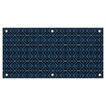 Blue Diamonds Motif Fancy Pattern Design Banner and Sign 6  x 3 