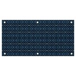 Blue Diamonds Motif Fancy Pattern Design Banner and Sign 6  x 3 