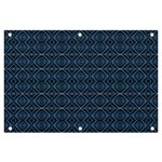 Blue Diamonds Motif Fancy Pattern Design Banner and Sign 6  x 4 