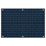 Blue Diamonds Motif Fancy Pattern Design Banner and Sign 6  x 4 