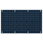 Blue Diamonds Motif Fancy Pattern Design Banner and Sign 7  x 4 