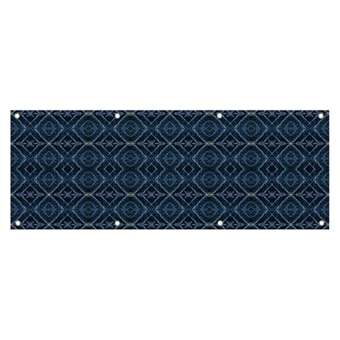 Blue Diamonds Motif Fancy Pattern Design Banner and Sign 8  x 3  from ArtsNow.com Front