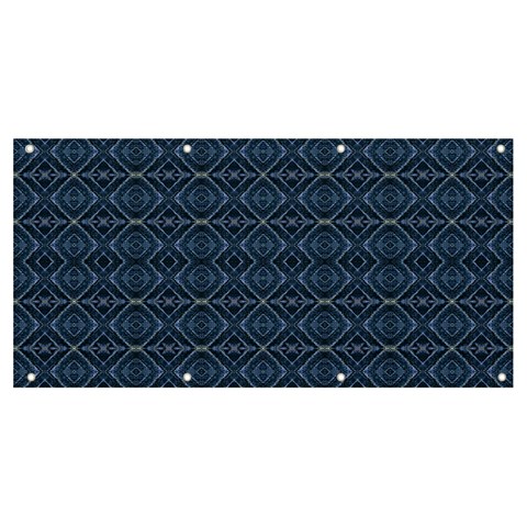 Blue Diamonds Motif Fancy Pattern Design Banner and Sign 8  x 4  from ArtsNow.com Front