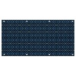 Blue Diamonds Motif Fancy Pattern Design Banner and Sign 8  x 4 