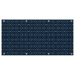 Blue Diamonds Motif Fancy Pattern Design Banner and Sign 8  x 4 