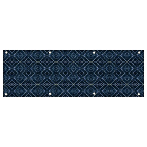 Blue Diamonds Motif Fancy Pattern Design Banner and Sign 9  x 3  from ArtsNow.com Front