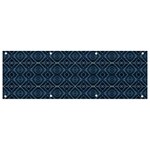 Blue Diamonds Motif Fancy Pattern Design Banner and Sign 9  x 3 
