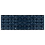 Blue Diamonds Motif Fancy Pattern Design Banner and Sign 9  x 3 