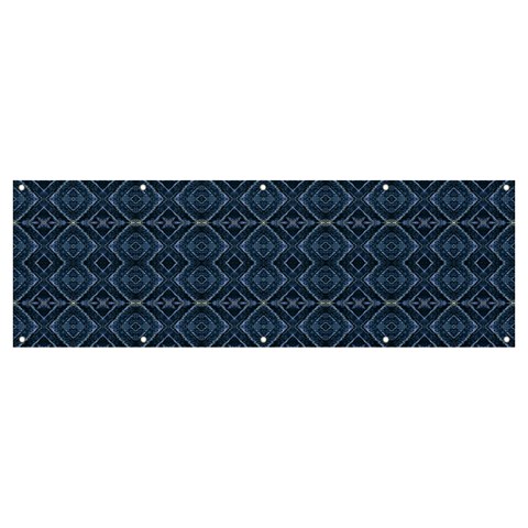 Blue Diamonds Motif Fancy Pattern Design Banner and Sign 12  x 4  from ArtsNow.com Front