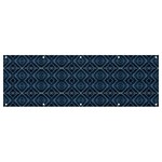 Blue Diamonds Motif Fancy Pattern Design Banner and Sign 12  x 4 