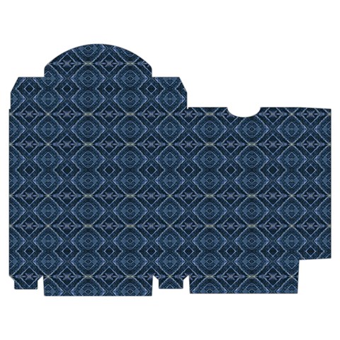 Blue Diamonds Motif Fancy Pattern Design Playing Cards Single Design (Rectangle) with Custom Box from ArtsNow.com Poker Box