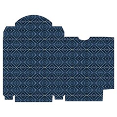 Blue Diamonds Motif Fancy Pattern Design Playing Cards Single Design (Rectangle) with Custom Box from ArtsNow.com Poker Box