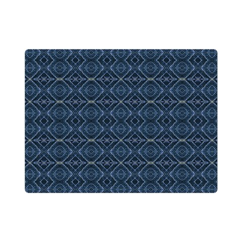 Blue Diamonds Motif Fancy Pattern Design One Side Premium Plush Fleece Blanket (Mini) from ArtsNow.com 35 x27  Blanket Front