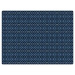 Blue Diamonds Motif Fancy Pattern Design Premium Plush Fleece Blanket (Extra Small)