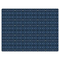 Blue Diamonds Motif Fancy Pattern Design Premium Plush Fleece Blanket (Extra Small) from ArtsNow.com 40 x30  Blanket Back