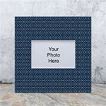 Blue Diamonds Motif Fancy Pattern Design White Box Photo Frame 4  x 6 