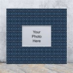 Blue Diamonds Motif Fancy Pattern Design White Wall Photo Frame 5  x 7 