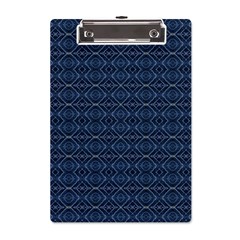 Blue Diamonds Motif Fancy Pattern Design A5 Acrylic Clipboard from ArtsNow.com Front