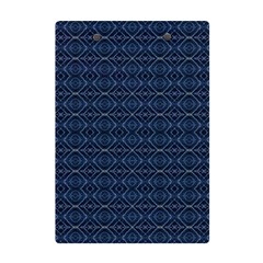 Blue Diamonds Motif Fancy Pattern Design A5 Acrylic Clipboard from ArtsNow.com Back