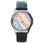 Background Abstract Wallpaper Round Metal Watch