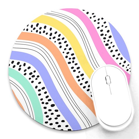 Background Abstract Wallpaper Round Mousepad from ArtsNow.com Front