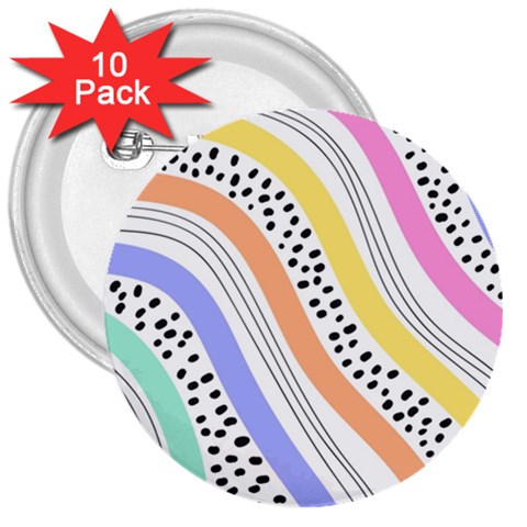 Background Abstract Wallpaper 3  Buttons (10 pack)  from ArtsNow.com Front