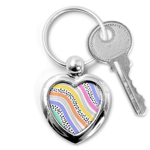 Background Abstract Wallpaper Key Chain (Heart) from ArtsNow.com Front